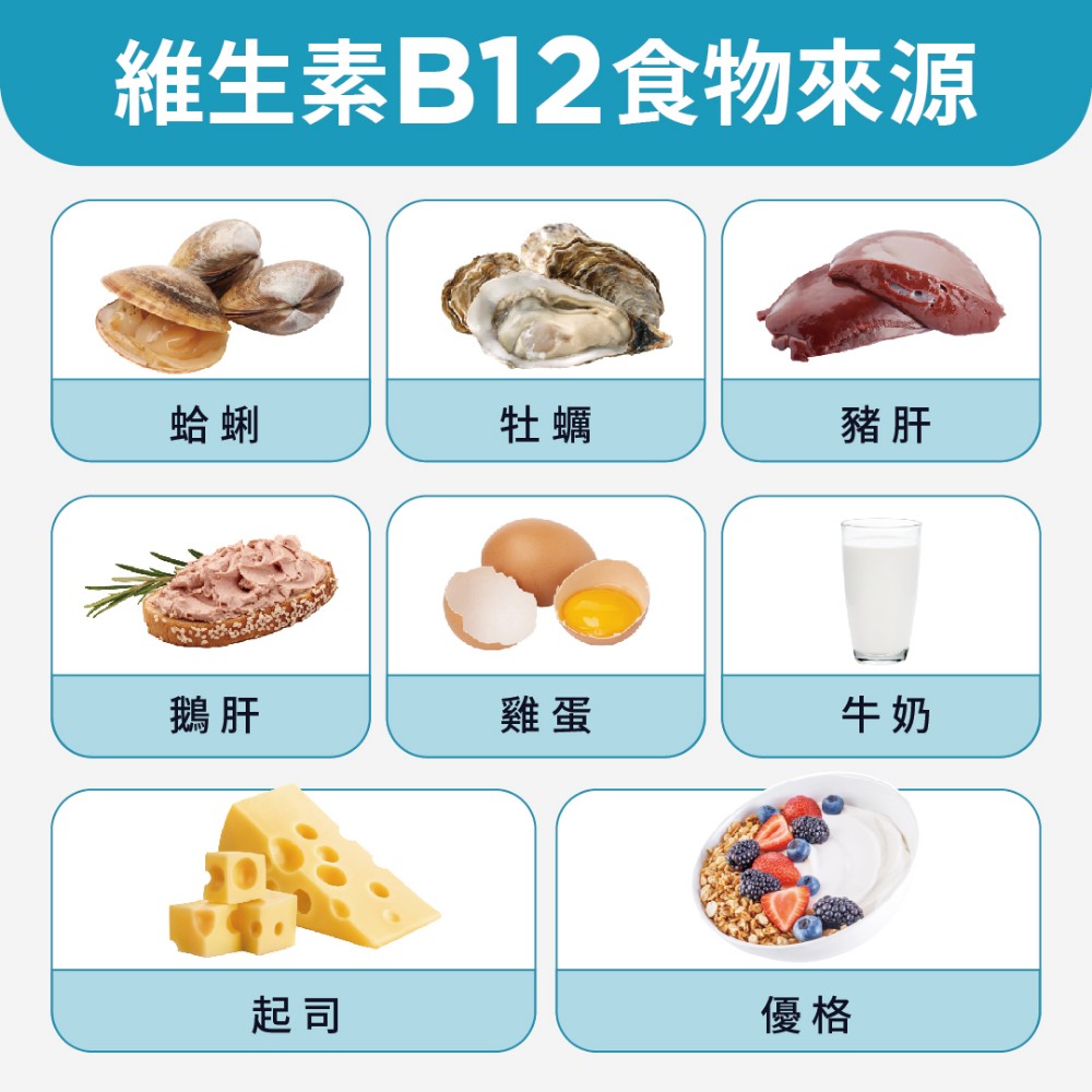 維生素B12食物,維他命B12食物,貧血B12,神經B12,B12食物